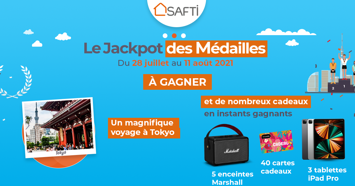 Jouez au Jackpot des Médailles SAFTI et tentez de remporter un superbe voyage à Tokyo  !